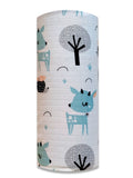 100% Cotton White Baby Swaddle with Multicolor Print - Pielucha | TD-0764