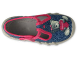 Befado Dark Blue Bear School Slippers / Sneakers SPEEDY | 110P469