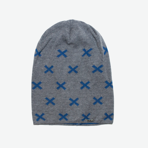 Gray Beanie with Cross Pattern 6-12 years | 36/146-GR