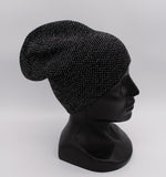 Men's Beanie with Gray Patch | 16AC2226-BLW