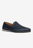 Wojas Dark Blue Leather Sneakers with Wojas Logo | 1011326