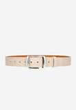 Wojas Women's 4 cm Beige Leather Belt | 6966-54