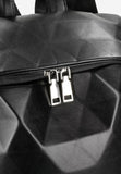 Wojas RELAKS Black Backpack with Modern Geometric Texture | R8029311