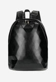 Wojas RELAKS Black Backpack with Modern Geometric Texture | R8029311