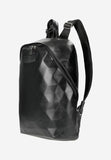 Wojas RELAKS Black Backpack with Modern Geometric Texture | R8029311