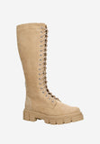 Wojas Beige Leather Knee High Boots | 7101964