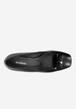 Wojas Black Leather Heels with Silver Details | 35097-51