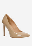 Wojas Dark Beige Leather High Heels | 35089-34