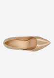 Wojas Dark Beige Leather High Heels | 35089-34