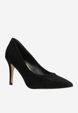 Wojas Black Velour Leather High Heels | 35093-61