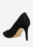 Wojas Black Velour Leather High Heels | 35093-61