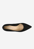 Wojas Black Velour Leather High Heels | 35093-61
