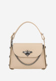 Wojas Beige Leather Crossbody Bag with Silver Accent | 80318-54