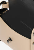 Wojas Beige Leather Crossbody Bag with Silver Accent | 80318-54