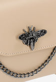 Wojas Beige Leather Crossbody Bag with Silver Accent | 80318-54