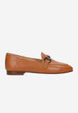 Wojas Light Brown Leather Flats with Black Detail | 46224-53