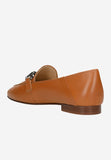 Wojas Light Brown Leather Flats with Black Detail | 46224-53