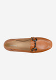 Wojas Light Brown Leather Flats with Black Detail | 46224-53