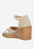 Wojas Beige Strappy Wedge Platform Sandals | 76149-64