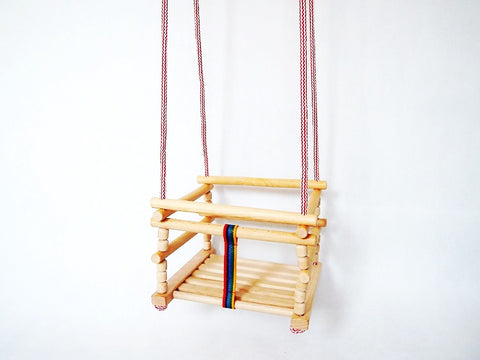ECO Natural Wooden Baby Swing - Huśtawka | GB-016