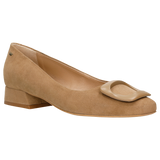 Wojas Dark Beige Leather Pump Heels | 35069-64