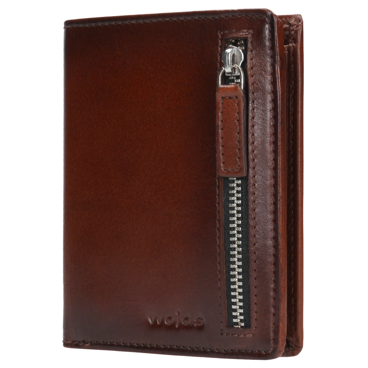 長財布 you a use Wonder wallet (Maple brown) Wojas Dark Brown Leather Wallet with Vertical Zipper