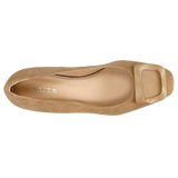 Wojas Dark Beige Leather Pump Heels | 35069-64