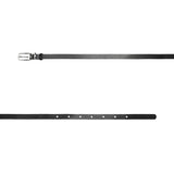Wojas Women's Thin Black Leather Belt | 9301051