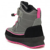 Bartek Girls' Gray and Pink Insulated Ankle Boots | 17288004