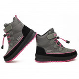 Bartek Girls' Gray and Pink Insulated Ankle Boots | 17288004