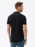 Men's 100% Cotton Short Sleeve Shirt with Stand-up Collar | K543-V