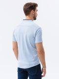 Men's 100% Cotton Short Sleeve Shirt with Stand-up Collar | K543-V