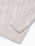 Men's Cable Knit Crew Neck Sweater | E195 V-3