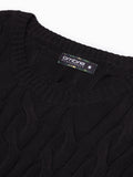 Men's Cable Knit Crew Neck Sweater | E195 V-3
