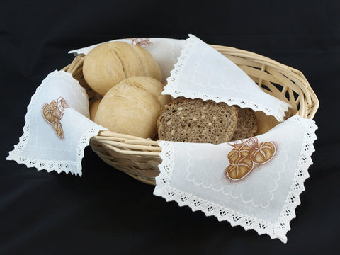 White Bread Basket Serviette with Bread | EV/SDP/04