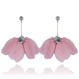 Yvon Dusty Pink Long Satin Earrings | E99186