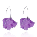 Yvon Light Purple Silk Earrings with Silver Details | E99123