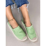 Women's Dusty Green CC Espadrilles Slip-On Flats | NB273-GREEN