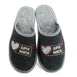 Babcia's Felt Insulated Slippers - Super Babcia | OK-20