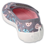 Befado Gray School Slippers / Sneakers with Cat and Bunny Pattern | 114X511