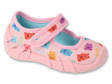 Befado Pink Daycare Slippers / Sneakers with Teddy Bears Pattern - SPEEDY | 109P268