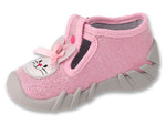 Befado Pink Daycare Slippers / Sneakers with Bunny Patch - SPEEDY | 110P374N