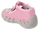 Befado Pink Daycare Slippers / Sneakers with Bunny Patch - SPEEDY | 110P374N