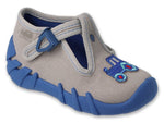 Befado Gray Daycare Slippers with Tractor Patch / Sneakers SPEEDY | 110P513N