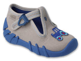 Befado Gray Daycare Slippers with Tractor Patch / Sneakers SPEEDY | 110P513N