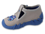 Befado Gray Daycare Slippers with Tractor Patch / Sneakers SPEEDY | 110P513N