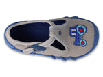Befado Gray Daycare Slippers with Tractor Patch / Sneakers SPEEDY | 110P513N