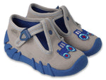 Befado Gray Daycare Slippers with Tractor Patch / Sneakers SPEEDY | 110P513N