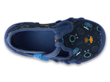 Befado Dark Blue Daycare Slippers with Robots Pattern / Sneakers SPEEDY | 110P515