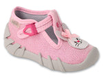 Befado Pink Daycare Slippers / Sneakers with Bunny Patch - SPEEDY | 110P374N